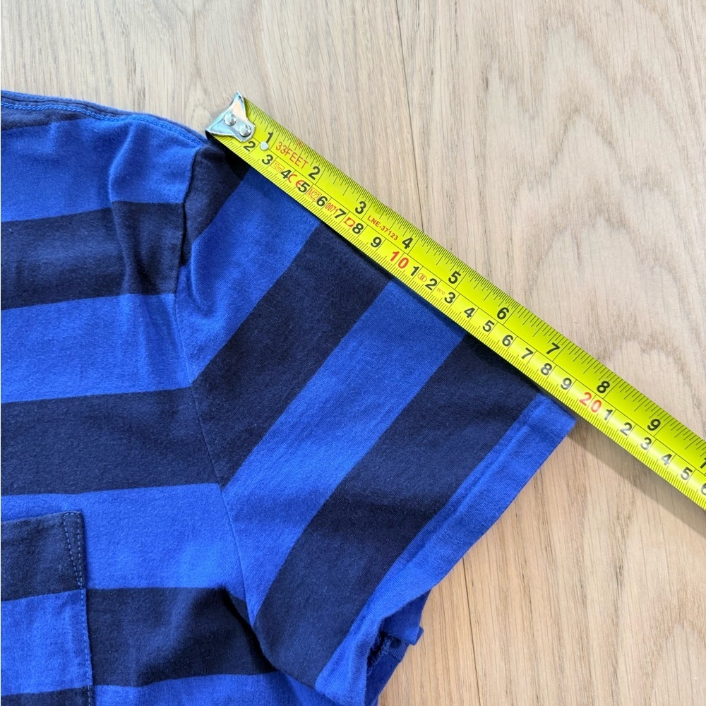 Burberry Brit Navy and Royal Blue Striped Shirt Tee XL - Picture 7 of 10